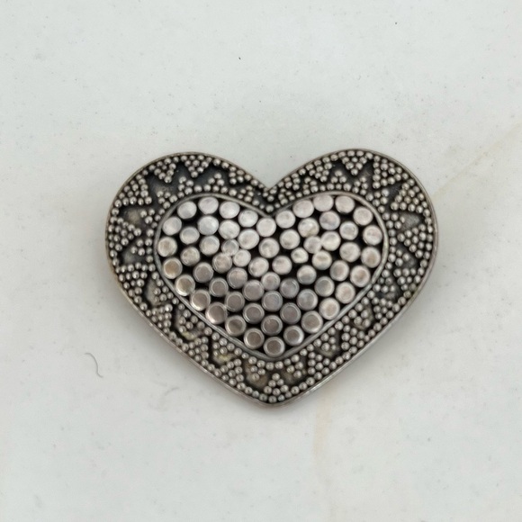Vintage Jewelry - Vintage Sterling Silver Heart Brooch